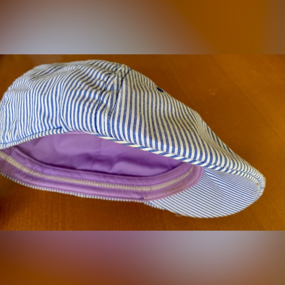 Seersucker Paperboy Cap